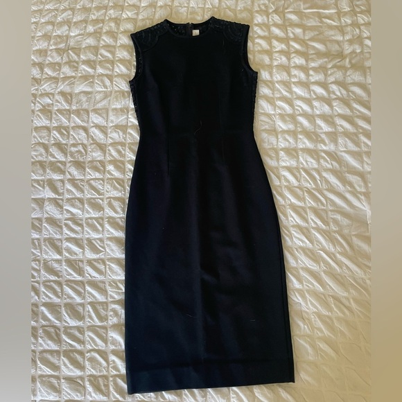 Stella McCartney Embroidered Back Black Midi Dress - Picture 1 of 11